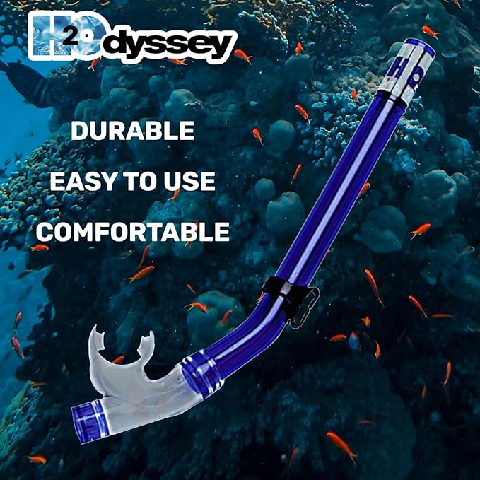 H2Odyssey SP-3 Neptune Childrens Snorkel - Kids Dry Snorkel with Silicone Mouthpiece-StrideForce Fitness