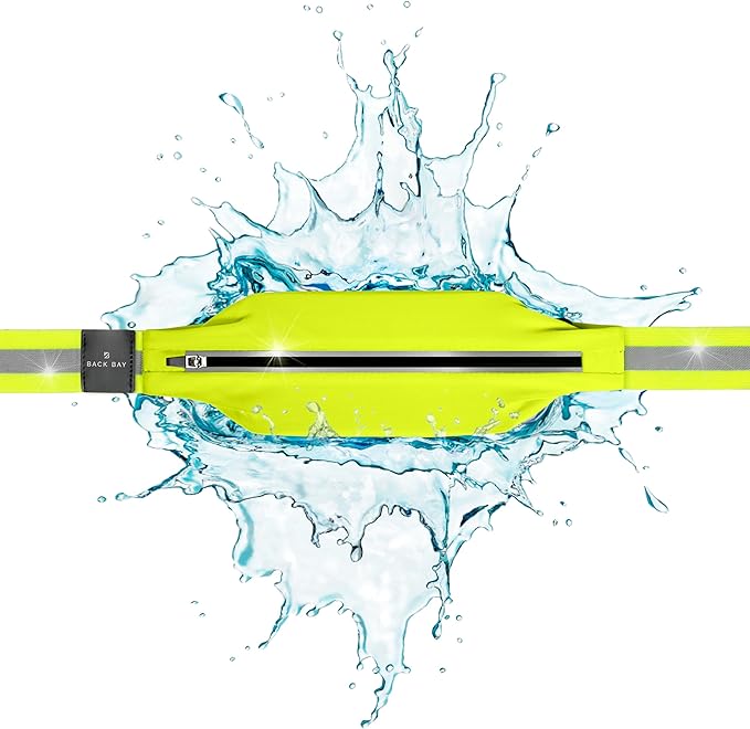 Back Bay Reflective Running Belt for Women & Men [Fits ALL Phones], Runners Fanny Pack, Money Belt, Reflective Running Gear, Waist Bag Workout Gear, iPhone Runner's Phone Holder Waist Pack-StrideForce Fitness