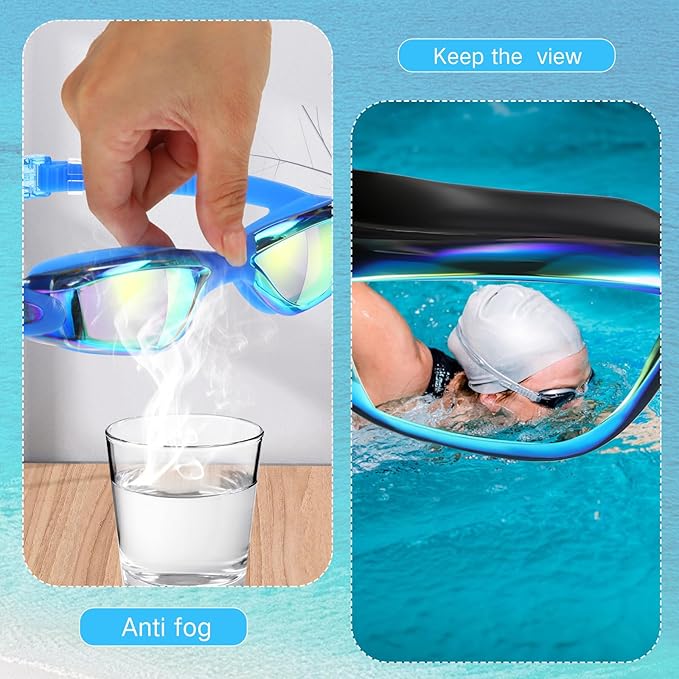 Konohan 10 Pack Swim Goggles Bulk for Kids adult Pool Goggles Anti Fog Silicone No Leak Swimming Glasses for Men Women Youth-StrideForce Fitness
