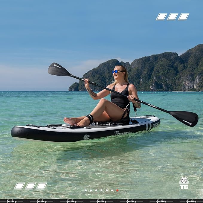 Inflatable Paddle Board with Premium SUP Board Accessories, Allround Paddle Boards for Adults/Kids,Stand Up Paddle Board Defender Collection-StrideForce Fitness