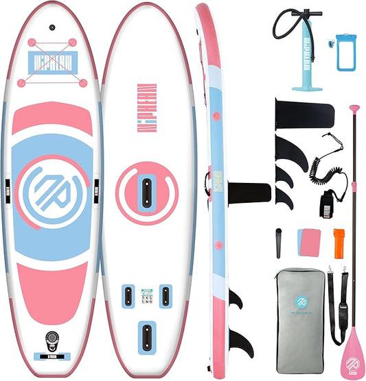 Niphean（Ultra-Light）Inflatable Paddle Board with (Beginner Friendly) StabilTrac Fin and Durable SUP Accessories, 10' Stand Up Paddle Boards for Adults & Youth, Versatile Yoga Paddle Board, Gift Ideas-StrideForce Fitness