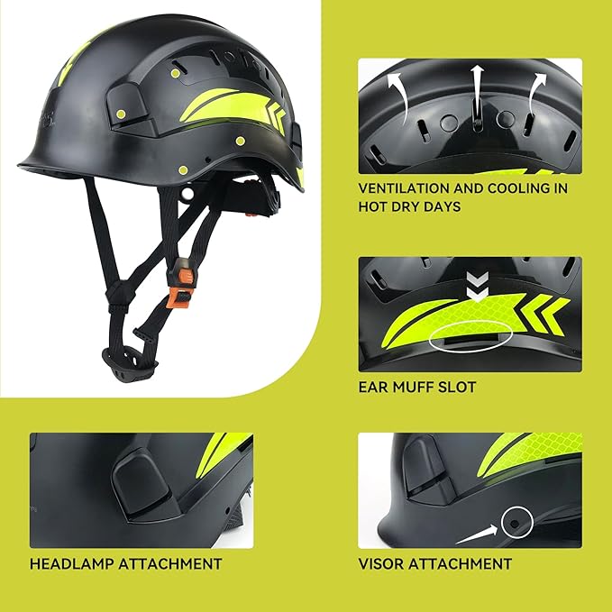 Hard Hat Safety Helmet Construction Industrial Head Protection ANSI Z89.1 CE EN397-StrideForce Fitness
