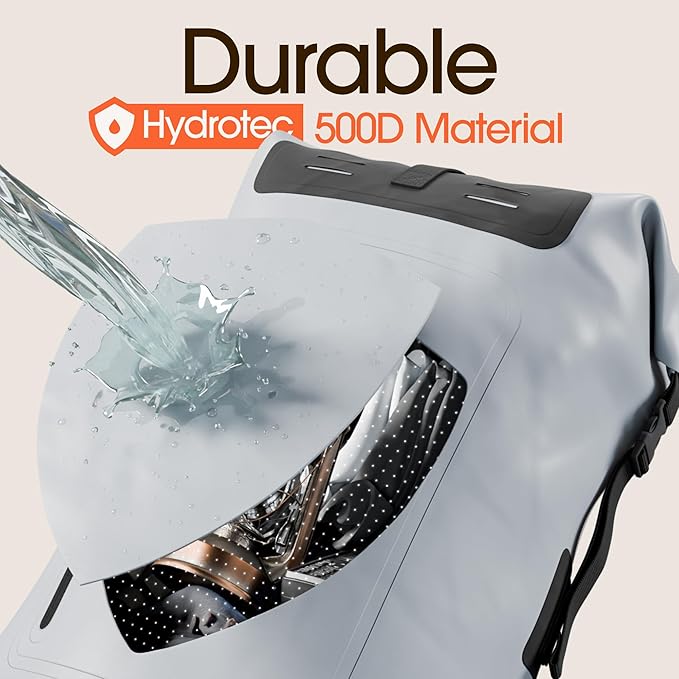 Earth Pak Waterproof Backpack - Heavy Duty Hiking Backpack - Roll-Top Closure Bag - Cushioned Dry Bag Waterproof Phone Case-StrideForce Fitness