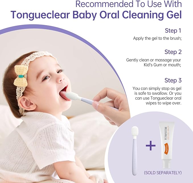 Kids Tongue Scraper, Tongue Cleaner for Infant & Newborn, Baby Oral Cleaner Newborn, Toddler Toothbrush for Tooth Mouth Gum Clean, Infant Toothbrush Oral Cleaning Stick…
