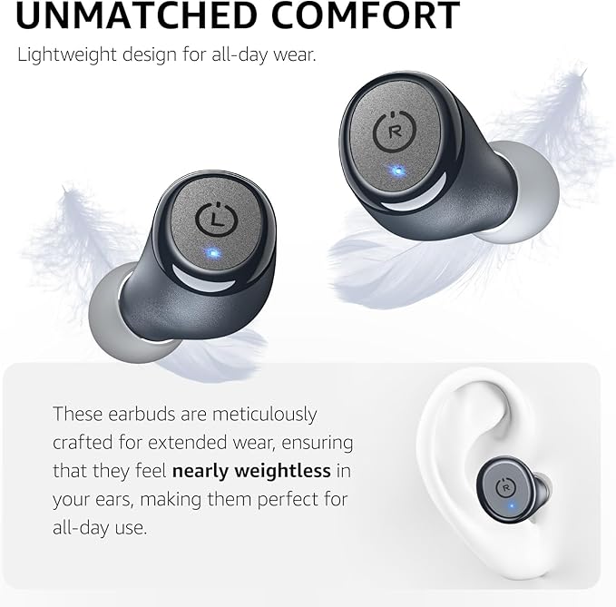 TOZO T10 Wireless Earbuds Bluetooth 5.3 Headphones, App Customize EQ, Ergonomic Design, 55H Playtime, Wireless Charging Case, IPX8 Waterproof Sound in-Ear Headset, 2025 New Version-StrideForce Fitness