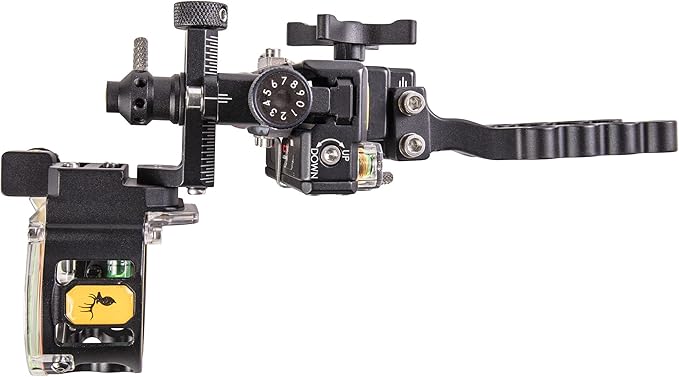 Trophy Ridge React One Pro Bow Sight - Accuracy up to 100 Yards, Tool Less Windage and Elevation Adjustability, 2nd/3rd Axis Leveling, Adjustable Click Light-StrideForce Fitness