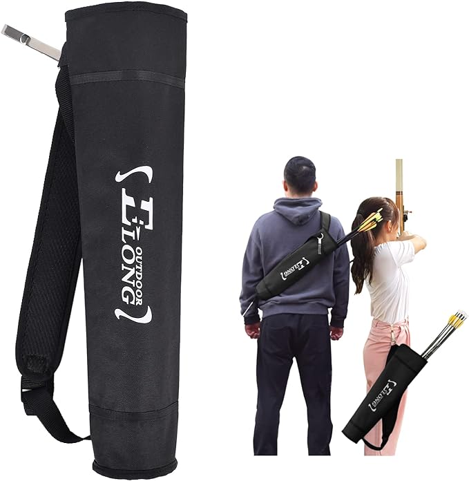 Elong Adjustable Archery Back Arrow Quiver Holder - Upgraded Quiver Arrows for Compound Recurve Bow and Hunting Target Practicing Youth and Adults-StrideForce Fitness