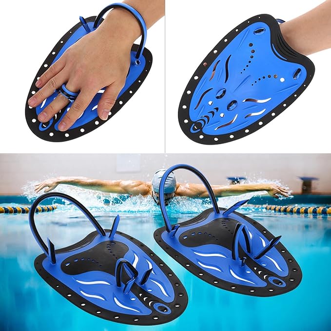 Swim Fins, Adjustable Kids Flippers for Swimming, Professional Swim Hand Paddles, Flat Paddles for Kids, Children, Men, Women-StrideForce Fitness