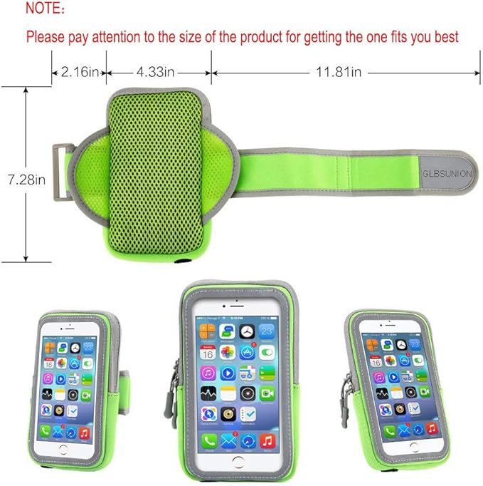 LENPOW Multifunctional Outdoor Sports Armband Sweatproof Running Armbag Casual Arm Package Bag Gym Fitness Cell Phone Bag Key Holder for iPhone 16 15 14 13 12 Pro MAX Plus Samsung Galaxy Note S24 S23-StrideForce Fitness
