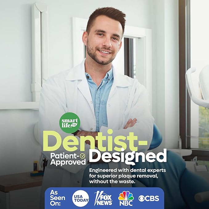 SmartLifeco Eco-Friendly Dental Floss Picks (300ct) - The Original Straw Wheat Flossers, Superior Anti-Shred Thread for Tight Gaps, Zero Waste Tooth Pick for Adults, Soft on Gum & Teeth, Vegan, Mint