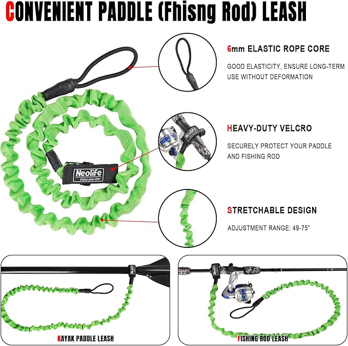 Angler Kayak Paddles Aluminum Paddle with Plastic Blades and Paddle Leash, Floating Adjustable Fishing Kayak Oars, 3 Piece, 230-250cm/90-98 inch-StrideForce Fitness