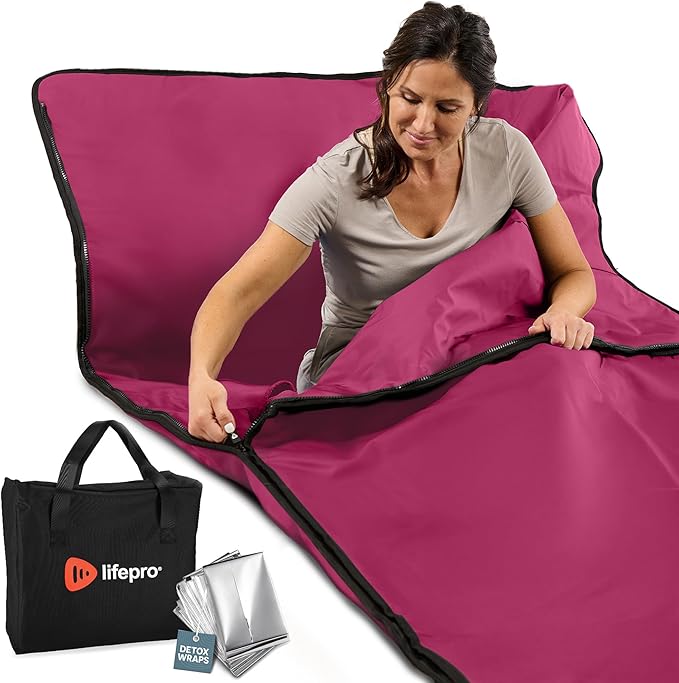 LifePro RejuvaWrap Infrared Sauna Blanket for Detox & Relaxation – Available in 5 Colors & 3 Models – Portable Far Infrared at Home Sauna for Muscle Relief, Circulation & Recovery – 9 Heat Levels-StrideForce Fitness