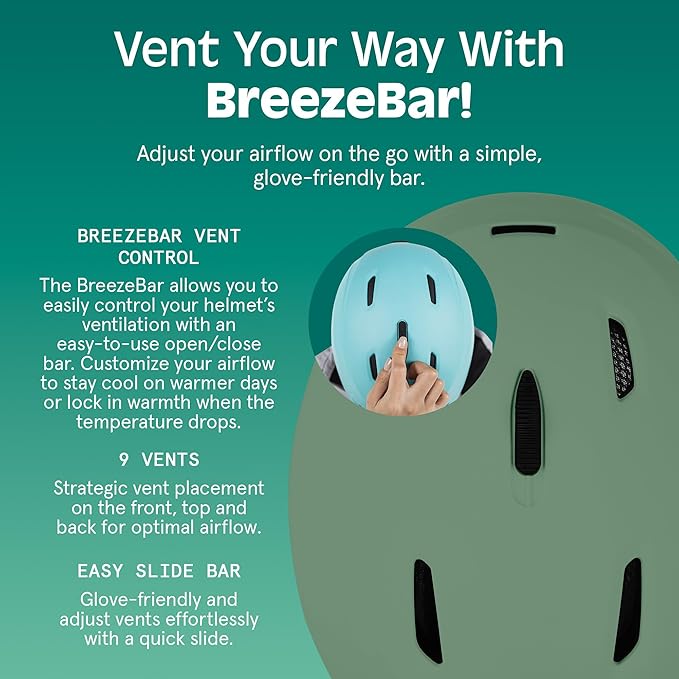 Retrospec Zephyr Ski Helmet - Snowboard Helmet for Adults & Youth - Adjustable Fit with Breathable Vents for Men, Women, Boys and Girls-StrideForce Fitness