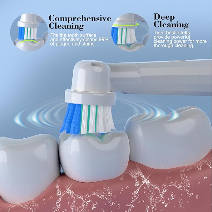 Replacement Heads Compatible with Oral B Braun Electric Toothbrush, 10 Pack Toothbrush Head Refill, EB17A