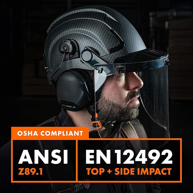 Defender Safety H2 Safety Helmet Hard Hat, Type 2 Class C and E, ANSI Z89.1 and EN 12492 Rated-StrideForce Fitness