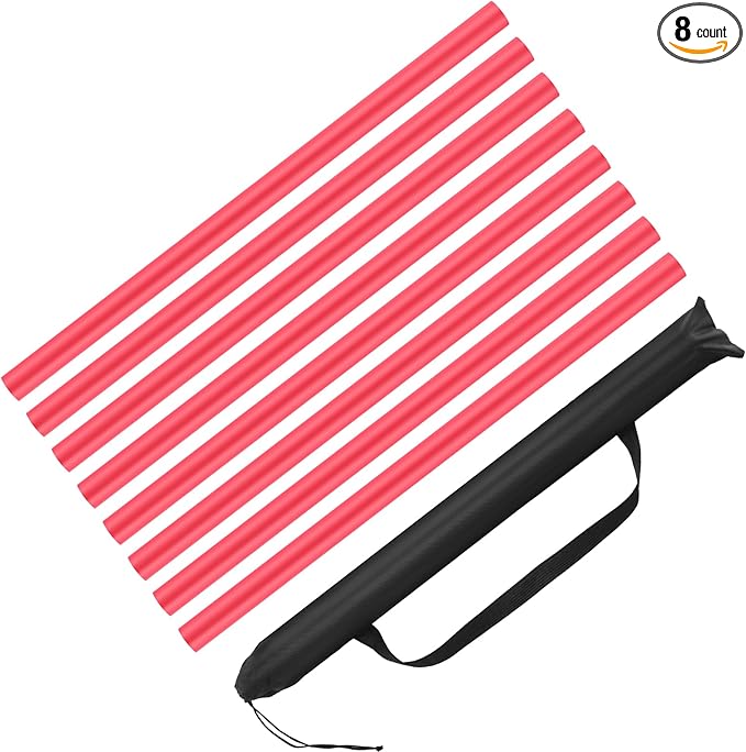 8 Pieces 23.6 Inches Foam Padded Escrima Sticks for Safe Practice Training Martial Arts and Karate with 4 Carry Bag Case-StrideForce Fitness