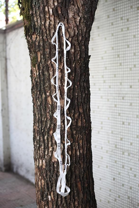 2PCS 5.9ft Long Nylon Daisy Chain Straps for Aerial Yoga Hammock Swing Adjustable Aerial Silk Extender Hanging Rope for Aerial Yoga Belts 180cm-StrideForce Fitness