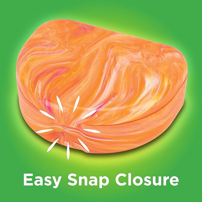 Practicon Marble Retainer Cases, Orthodontic Aligner Case, Mouth Guard Holder (3 Pack) (Orange & Pink)