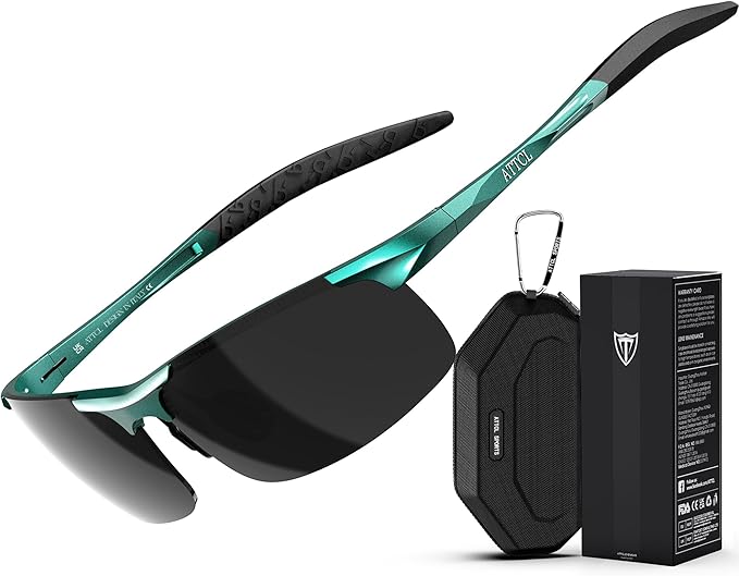 ATTCL Men's Sports Polarized Sunglasses Men for Driving running Fishing Golf - UV Protection Sun glasses Metal Frame-StrideForce Fitness