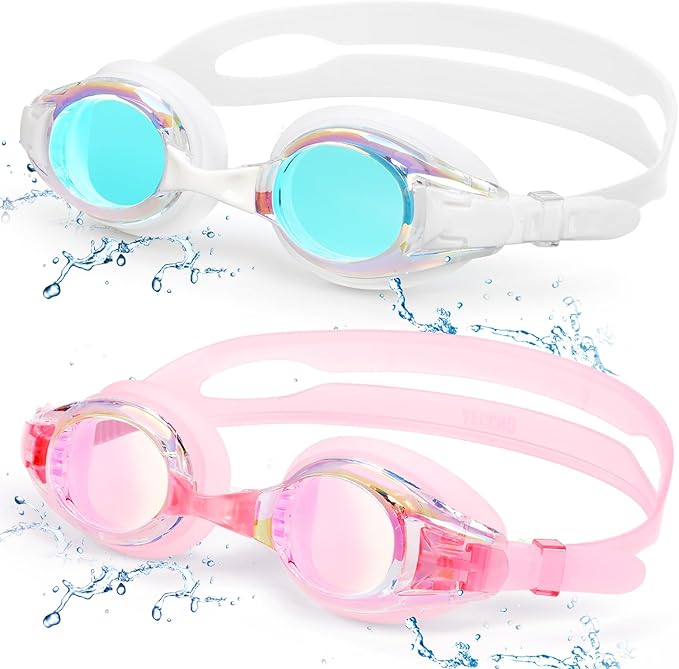 Aegend 2 Pack Kids Goggles, Swimming Goggles for Kids Age 4-16 Boys and Girls Youth, Anti-Fog Waterproof Anti-UV Pool Goggles-StrideForce Fitness
