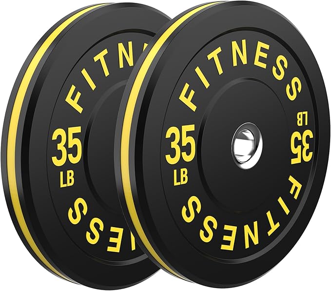 2 Inch Bumper Plates，10-500lbs，Barbell Rubber Olympic Weight Plates Set for Home Gym, Strength Training & Weight Lifting, Multiple Options Colors-StrideForce Fitness
