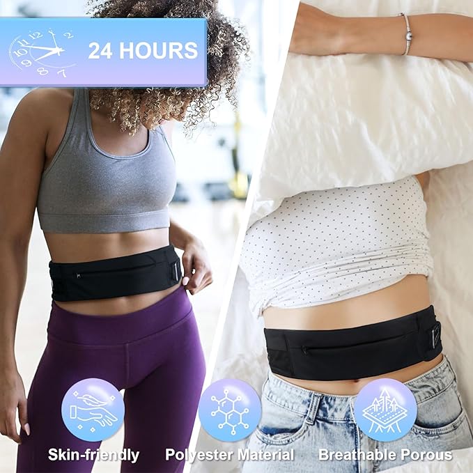 Diabetic Pump Belt Holder, Diabetes Insulin Pump Belt with Cuttable Size, Diabete Waist Running Belt for Men & Women (M:24"-38")-StrideForce Fitness