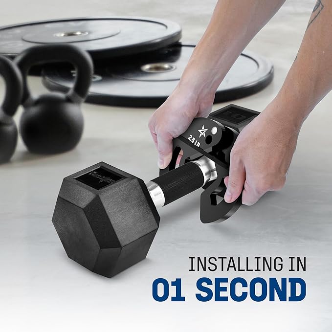 Yes4All Fractional Weight Plates Set, Available In Steel And Rubber, Set of 2/4/6 Plates in 1.25LB, 2.5LB, or 5LB Sizes, Micro Change Plates for Dumbbell and Olympic Barbell Weightlifting-StrideForce Fitness