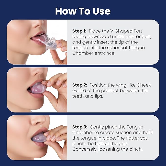 Snoring Solution - Anti Snoring Device Mouthpiece Mouth Guard, Comfortable Reusable Snore Stopper, BPA-Free Tongue Retainer for Better Sleep, Easy to Use Snore Solution for Men and Women(O16)