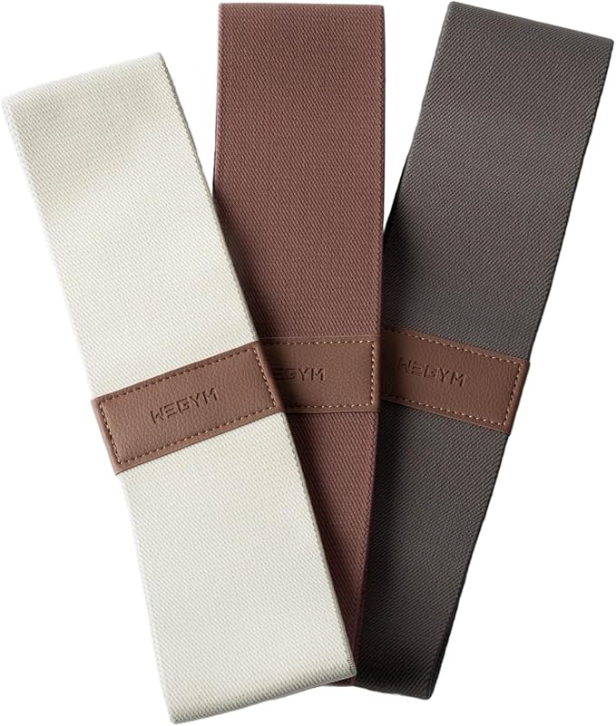 Fabric Resistance Bands, Workouts at Home, Set of 3 Bands, Exercise Bands for Lower Body Workouts, Travel Friendly Fitness Equipment, Stylish Fitness