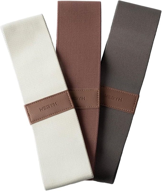 Fabric Resistance Bands, Workouts at Home, Set of 3 Bands, Exercise Bands for Lower Body Workouts, Travel Friendly Fitness Equipment, Stylish Fitness