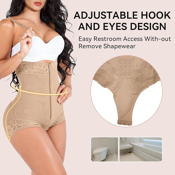 Shapewear for Women Tummy Control Fajas Colombianas Body Shaper Butt Lifter Compression Garment Open Bust Bodysuit-StrideForce Fitness