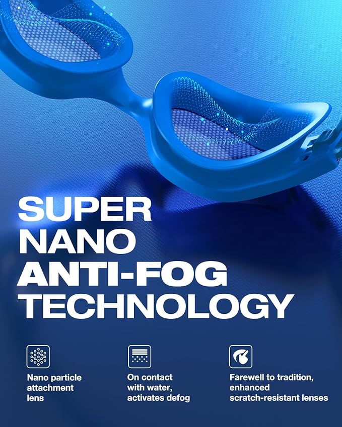 ZIONOR G1 Nava Super Anti-Fog Unisex Swim Goggles Mirror/Bright Smoke Lens-StrideForce Fitness