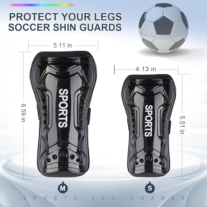 Youth Soccer Shin Guards for Kids Shin Pads Child Calf Protective Gear Protective Soccer Equipment for Boys Girls Children 3-15 Years Old-StrideForce Fitness