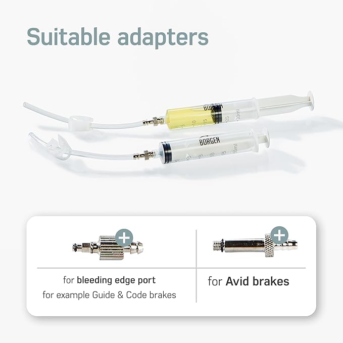 Borgen Bleed kit Compatible with AVID SRAM Hydraulic disc Brakes I Bike Brakes Service kit I Bleeding kit with Step-by-Step Instructions for The Perfect Bleeding of The Brake-StrideForce Fitness