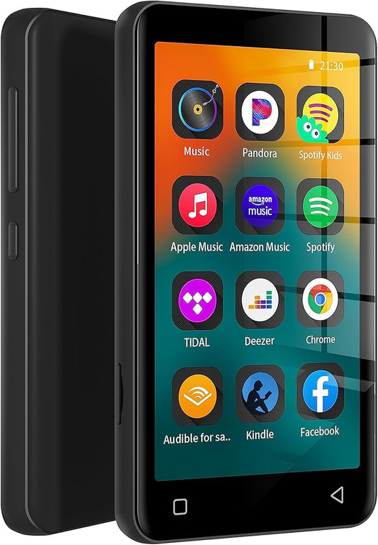 MP3 Player with Bluetooth and WiFi,MP3 Player with Spotify,Spotify Kids,Audible,Pandora,Amazon Music,4" Music Player MP4 Up to 1TB(80GB,Black)-StrideForce Fitness