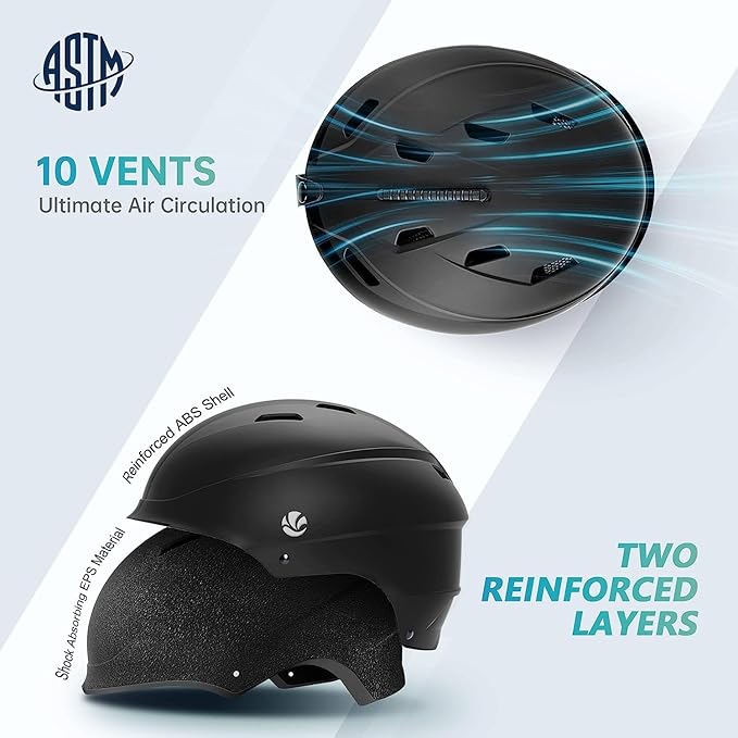 VANRORA Ski Helmet, Snowboard Helmet for Men & Women, Climate Control Venting, Dial Fit, Goggles Compatible, Removable Fleece Liner and Ear Pads, Safety-Certified-StrideForce Fitness
