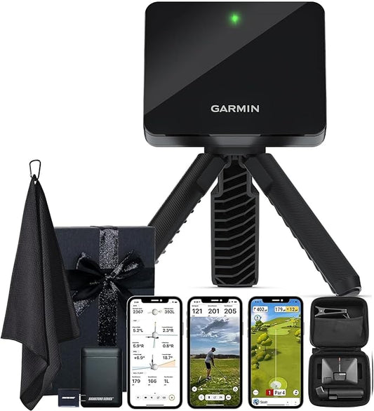 Garmin Approach R10 Portable Golf Launch Monitor | Take Your Game Home or Practice at The Driving Range | Track Metrics, Record Video or Play 43,000+ Courses with Signature Series Gift Bundle-StrideForce Fitness