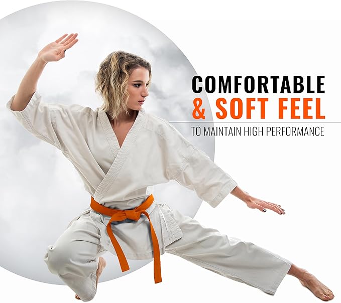 DXM SPORTS BJJ Jiu Jitsu Belt - Taekwondo Karate Belt - Martial Arts Uniform Ranking Judo Belt Double Stitched for Kids Adult-StrideForce Fitness