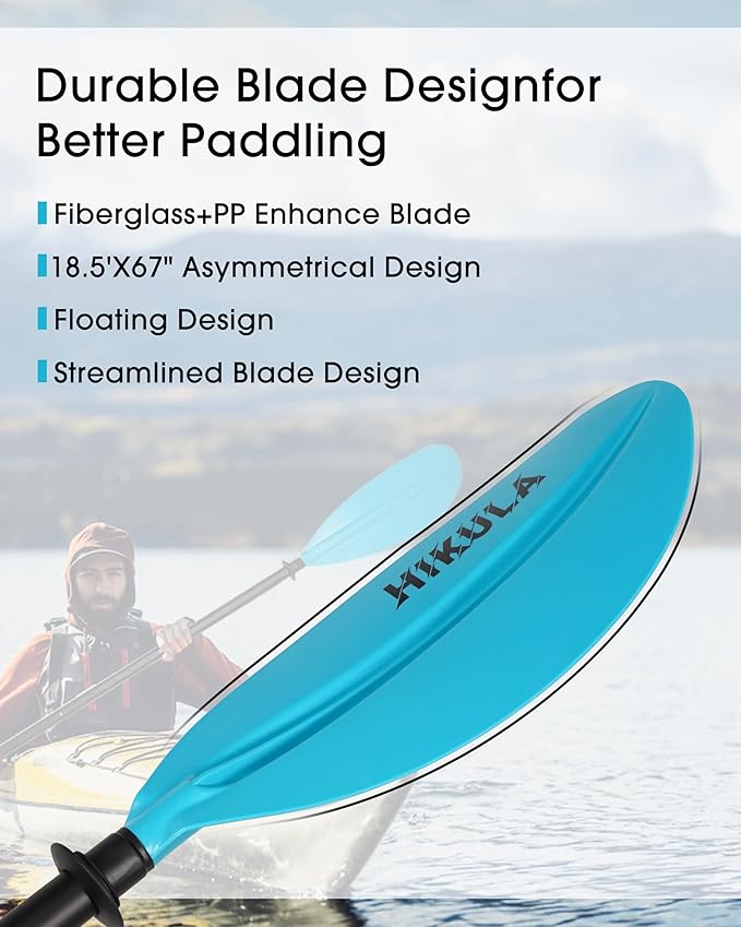 Kayak Paddle Aluminum Shaft Paddle with Nylon Blades, Floating Adjustable Kayaking Oars, 3 Piece, 220-240cm/86-94 Inches,Black/Rose/Teal/Black/Orange/Grey-StrideForce Fitness
