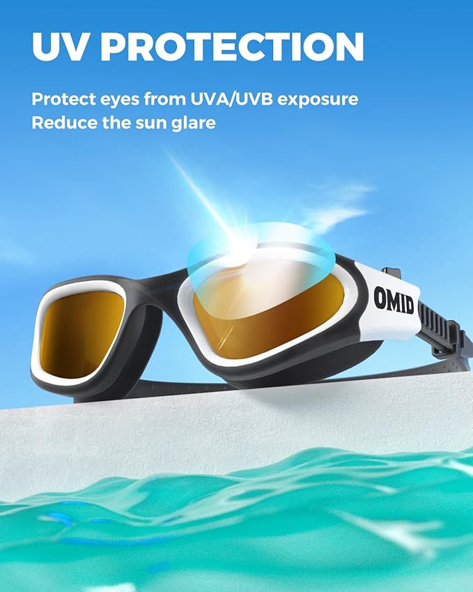 OMID Swim Goggles, P2 Polarized Swimming Goggles for Men Anti-fog Goggles Swimming for Adult Women-StrideForce Fitness
