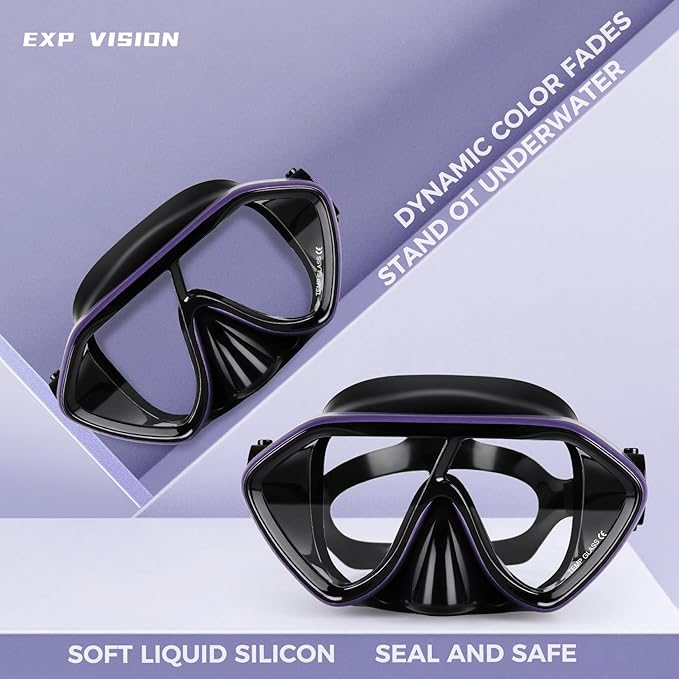 Scuba Diving Mask for Adults - Premium Anti-Fog Snorkeling Mask Comfortable & Leak-Proof Swim Goggles with Nose Cover for Scuba Diving, Snorkeling & Underwater Adventures-StrideForce Fitness