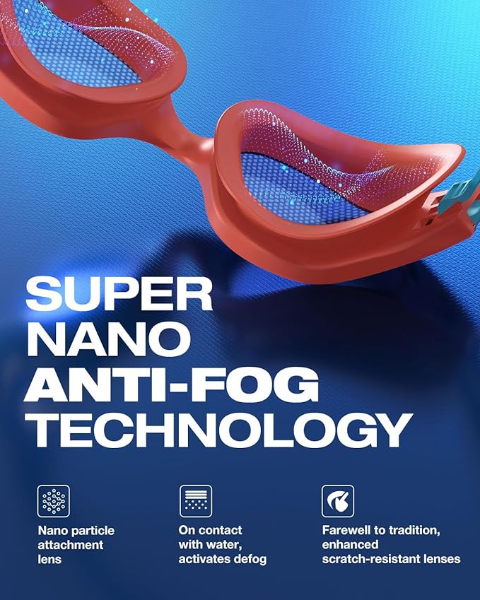 ZIONOR G1 Nava Super Anti-Fog Unisex Swim Goggles Mirror/Bright Smoke Lens-StrideForce Fitness