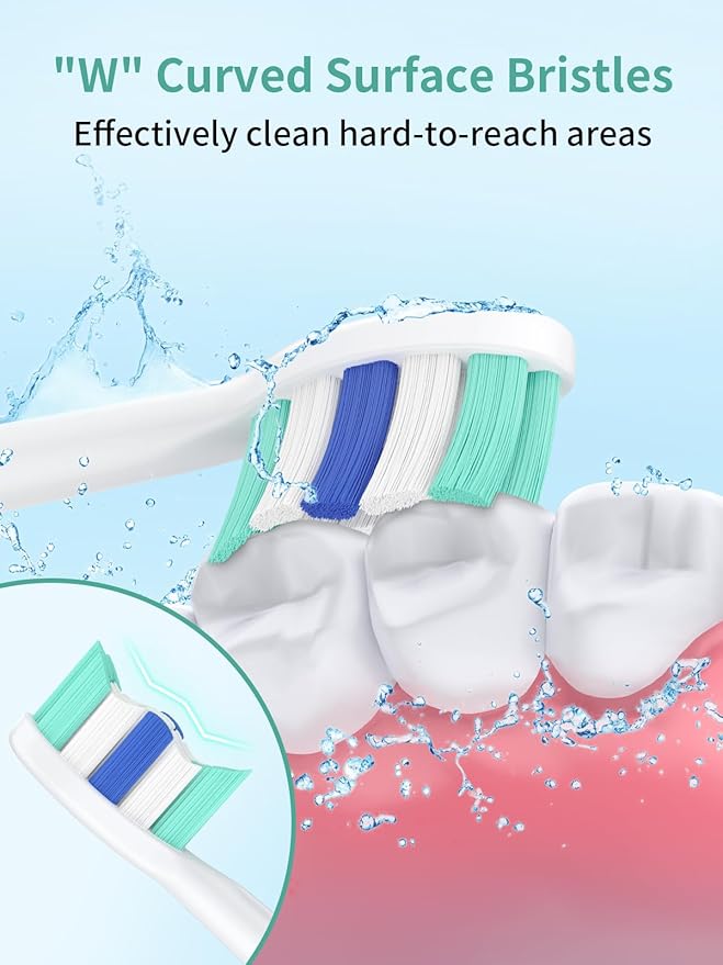 Replacement Brush Heads for Philips Sonicare Toothbrush Handles Toothbrush Heads for Sonicare (Pack of 8)