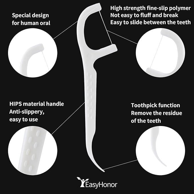 Dental Floss Picks, 2 Travel Floss Cases,100 Counts,Each Individually Wrapped, Dental Flossers,Floss Sticks,Tooth Floss,Dental Sticks,Teeth Flossers Picks, Gift 1 Mini Toothpick Box.