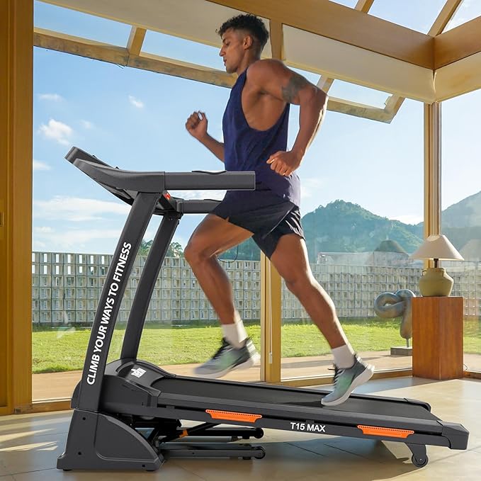 THERUN Incline Treadmill for Running and Walking, 300 lbs Weight Capacity Folding Treadmill with 0-15% Auto Incline, Wide Belt, 3.5HP, App, Heart Rate-StrideForce Fitness