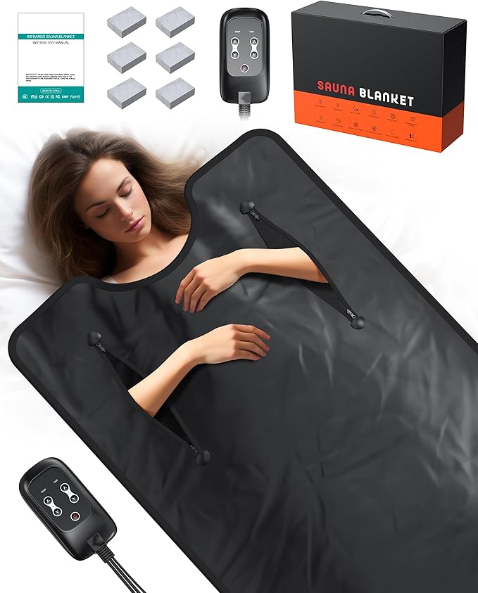 Sauna Blanket Infrared Sauna Blanket with Infrared Light, Sauna Bag for Relaxation and Wellness, Waterproof Infrared Heat Sauna Wrap-StrideForce Fitness