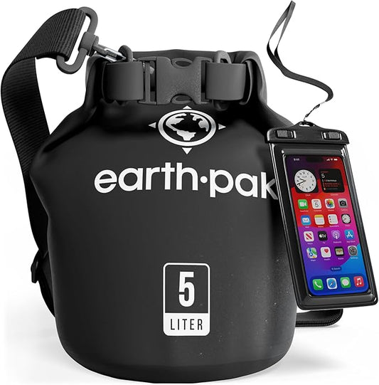 Earth Pak Waterproof Dry Bag - Roll Top Waterproof Backpack Sack Keeps Gear Dry for Kayak with Waterproof Phone Case-StrideForce Fitness