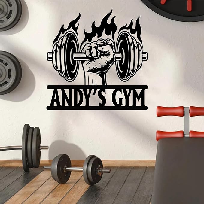 Luxury Personalized Gym Metal Sign, Custom Home Gym Sign, Home Gym Decorations, Gifts for Fitness Lovers, Workout Room Decor, Gym Signs for Home Gym, Christmas Gifts 2-StrideForce Fitness