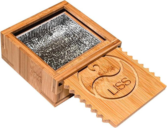 Surf Wax Box Insulated, Bamboo Holder with Insulated Interior, Wax Comb and Remover, Works with All Wax Types - Wax Not Included-StrideForce Fitness