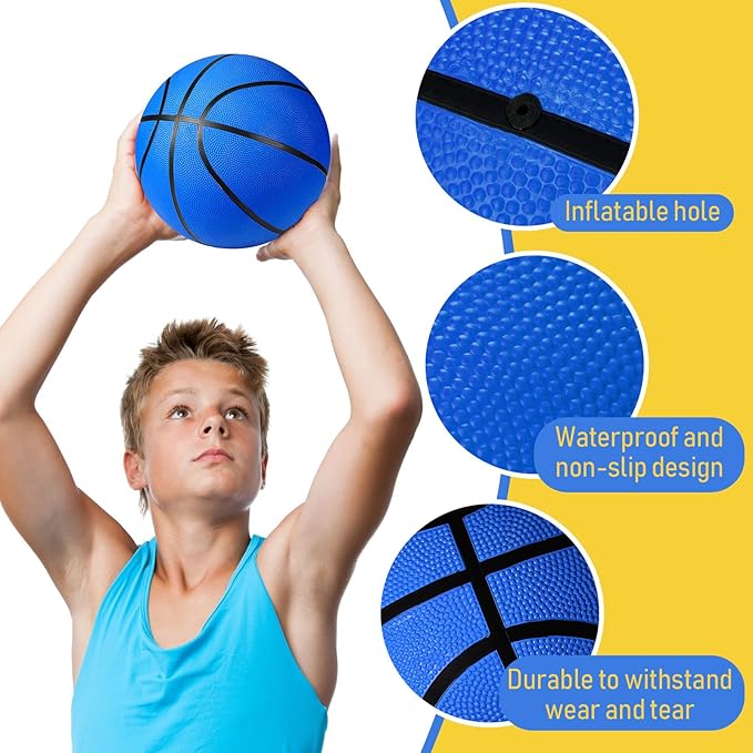 Jerify 12 Pack Official Size Rubber Basketballs for Kids Child Junior Youth Indoor Outdoor Sports Basket Balls with Pump Back to School Student Gifts Operation Christmas Bulk Items-StrideForce Fitness